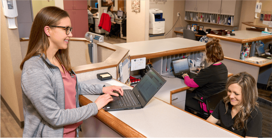 Doctor Charting on Computer
