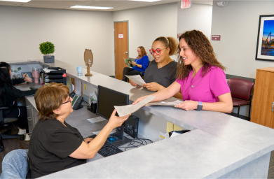 Friendly front desk